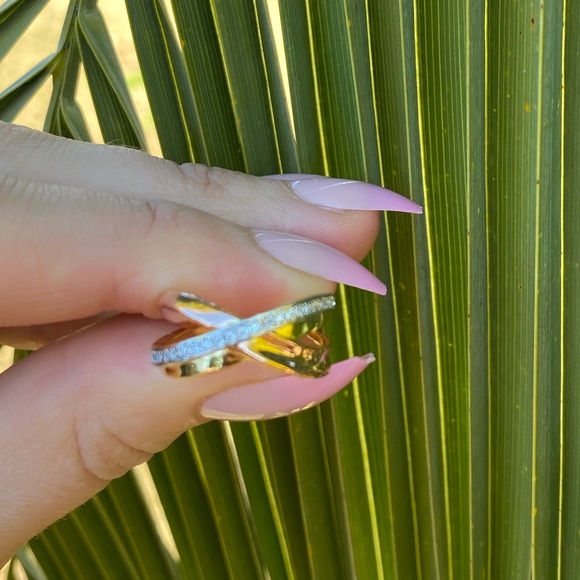 New Elegant Tricolor 925 Silver Ring - Picture 10 of 10